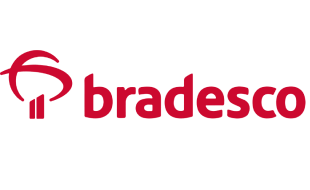 Imagem do logotipo da Bradesco, um cliente da Prime Geradores.